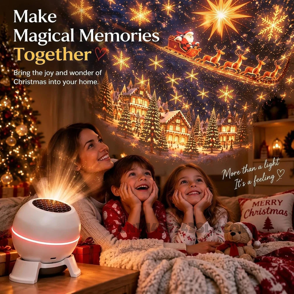 Magical Christmas Projection Night Light,USB Christmas Projector Indoor,Magical Christmas Projection Night Light Holiday Room