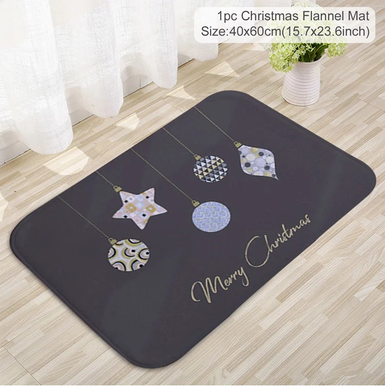 Christmas Door Mat Santa Claus Outdoor Carpet