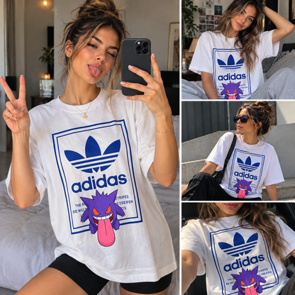 Adidas Originals × Pokémon Gengar Graphic T-Shirt – White 2026