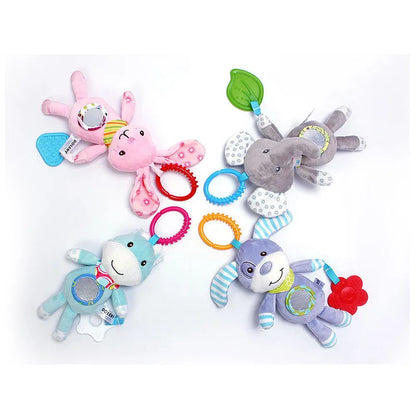 Good Quality Newborn Baby Rattles Plush Stroller Cartoon Animal