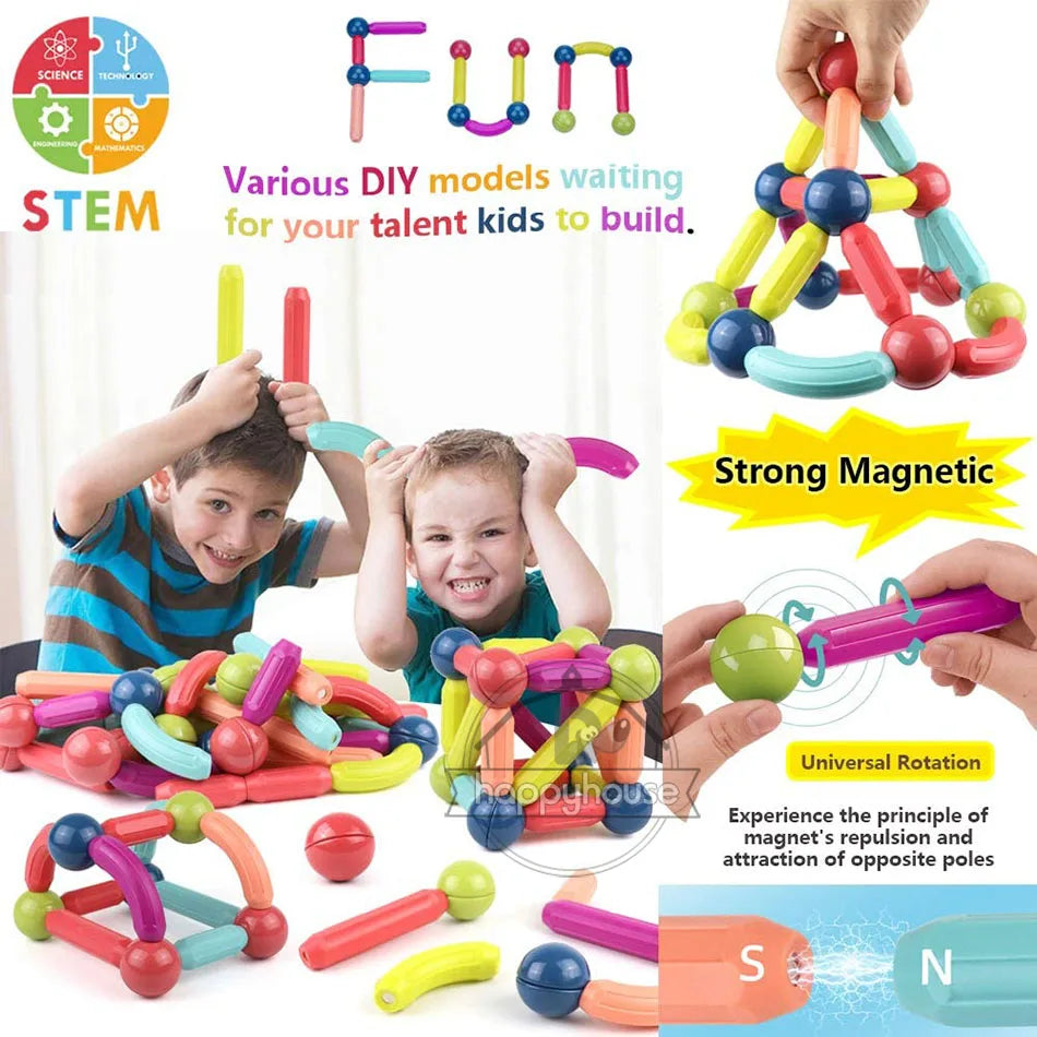 Magnetic Constructor Blocks Set Toys for Kids