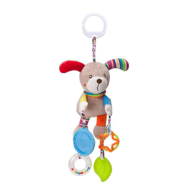 Good Quality Newborn Baby Rattles Plush Stroller Cartoon Animal