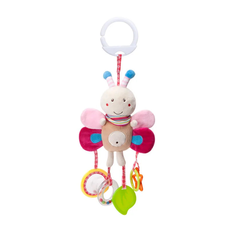 Good Quality Newborn Baby Rattles Plush Stroller Cartoon Animal