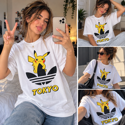 Adidas Originals × Pokémon Pikachu Graphic T-Shirt – Black 2026