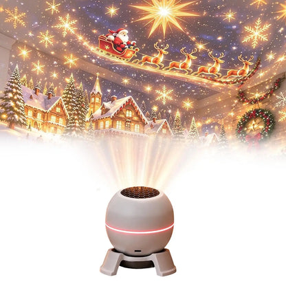 Magical Christmas Projection Night Light,USB Christmas Projector Indoor,Magical Christmas Projection Night Light Holiday Room