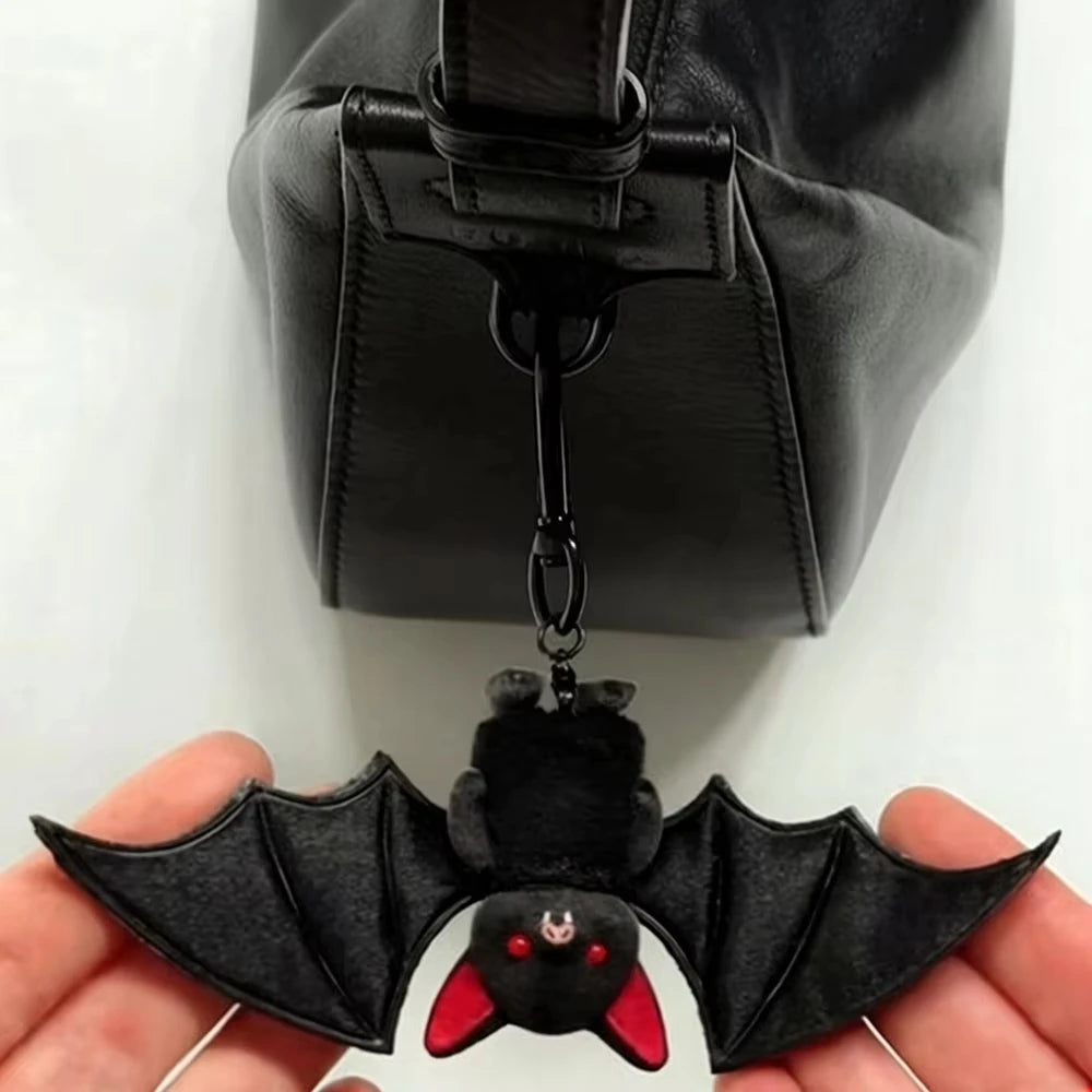 Plush Black Bat Keychain 🦇