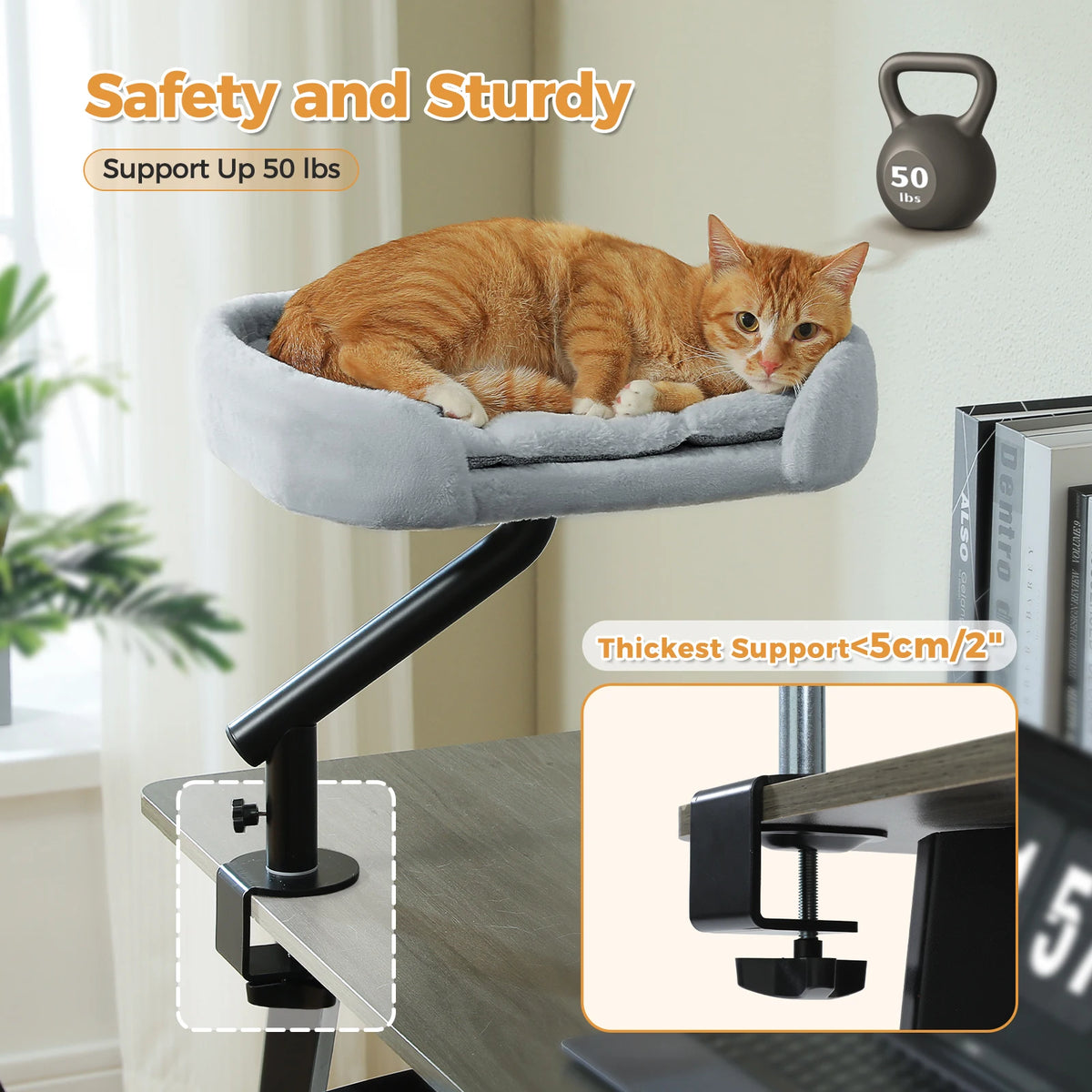 360° Rotating Cat Desk Bed 🐱