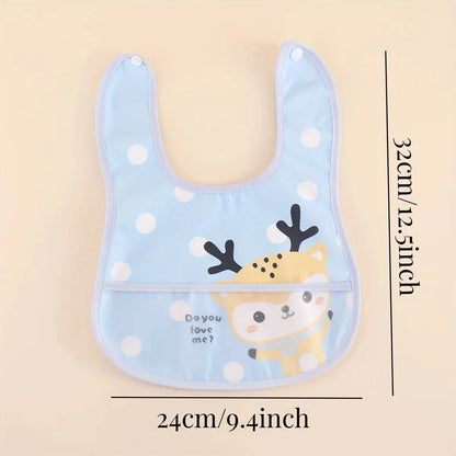 Random 5pcs Cartoon Animals Waterproof Baby Saliva