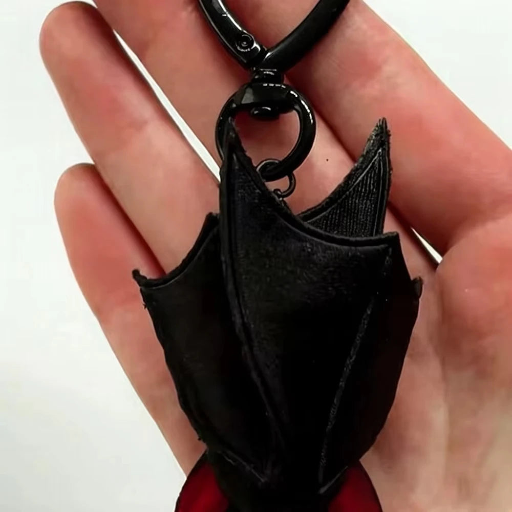 Plush Black Bat Keychain 🦇