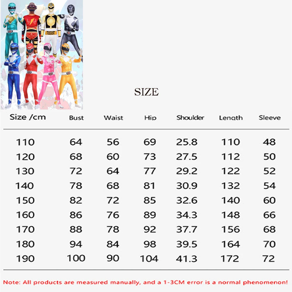 Superhero Ranger Cosplay Costume