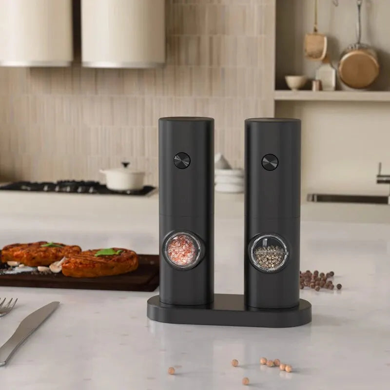 Electric Automatic Mill Pepper And Salt Grinder With LED Light