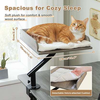 360° Rotating Cat Desk Bed 🐱
