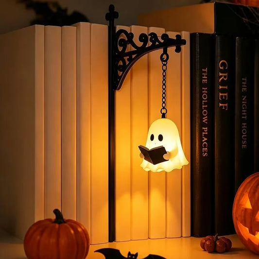 Vintage Bookshelf Lantern Light 📚✨