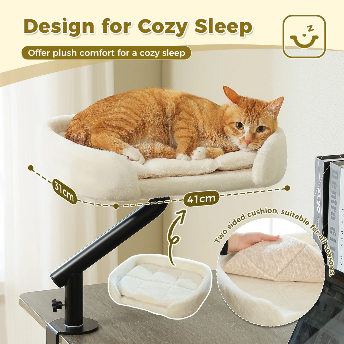 360° Rotatable Cat Bed Stand for