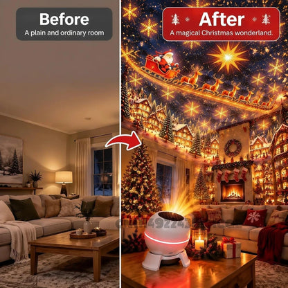 Magical Christmas Projection Night Light,USB Christmas Projector Indoor,Magical Christmas Projection Night Light Holiday Room