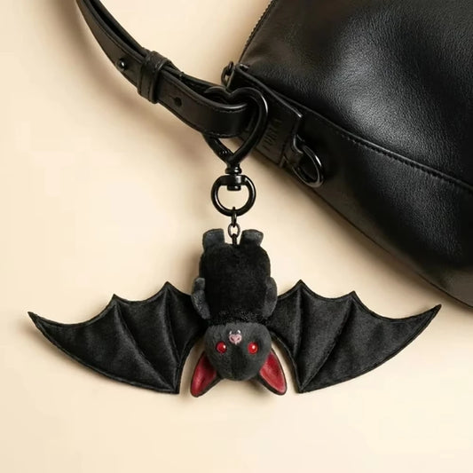 Plush Black Bat Keychain 🦇