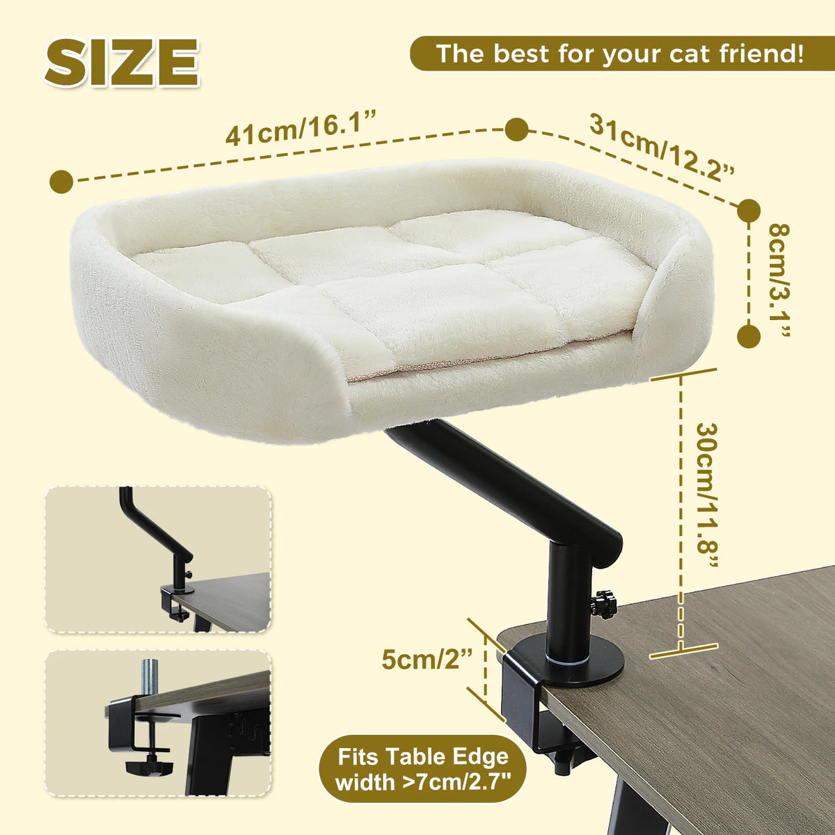 360° Rotatable Cat Bed Stand for