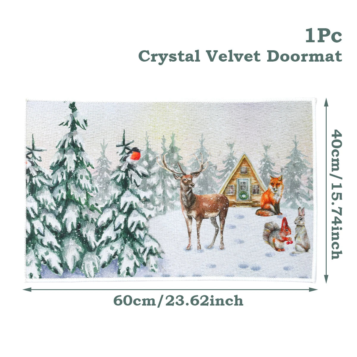 Christmas Door Mat Santa Claus Outdoor Carpet