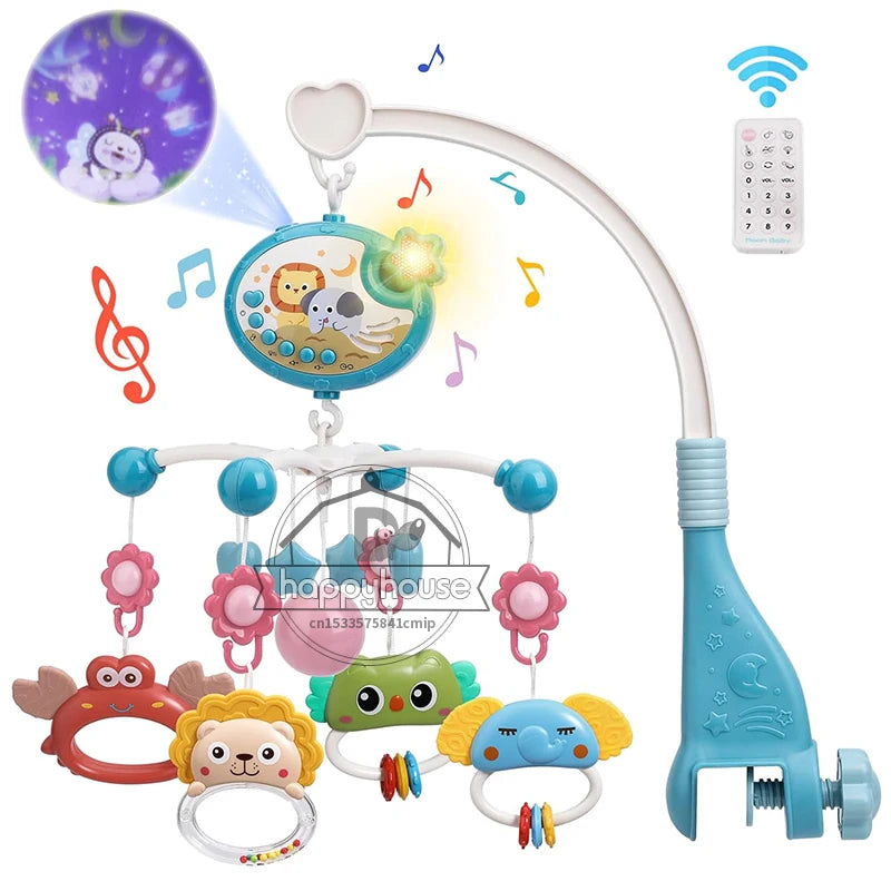 Musical Baby Crib Mobile with Lights Music Projection for Infants 0-6 Months