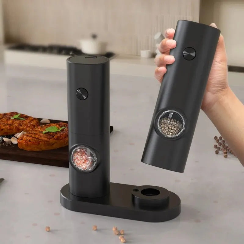 Electric Automatic Mill Pepper And Salt Grinder With LED Light