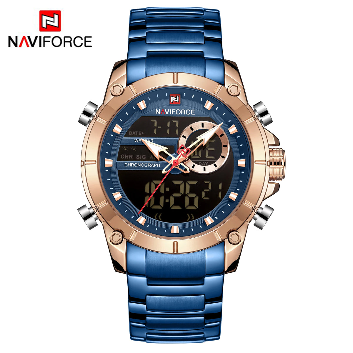 NAVIFORCE 9163 Luxury Original Sport Wrist Watch For Men