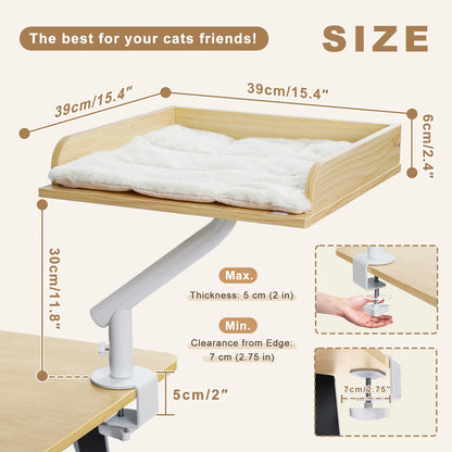 360° Rotating Cat Desk Bed 🐱