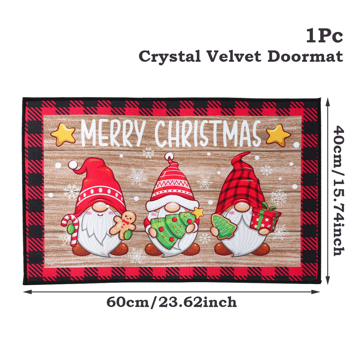 Christmas Door Mat Santa Claus Outdoor Carpet