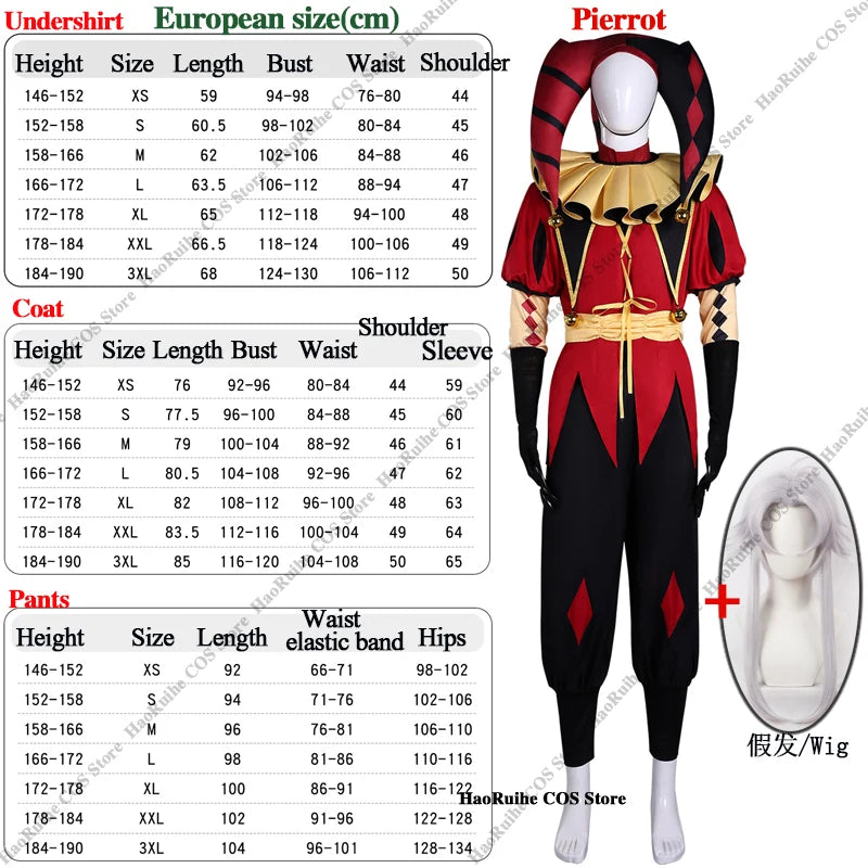 Adult Pierrot Jester Harlequin Costume 🎭