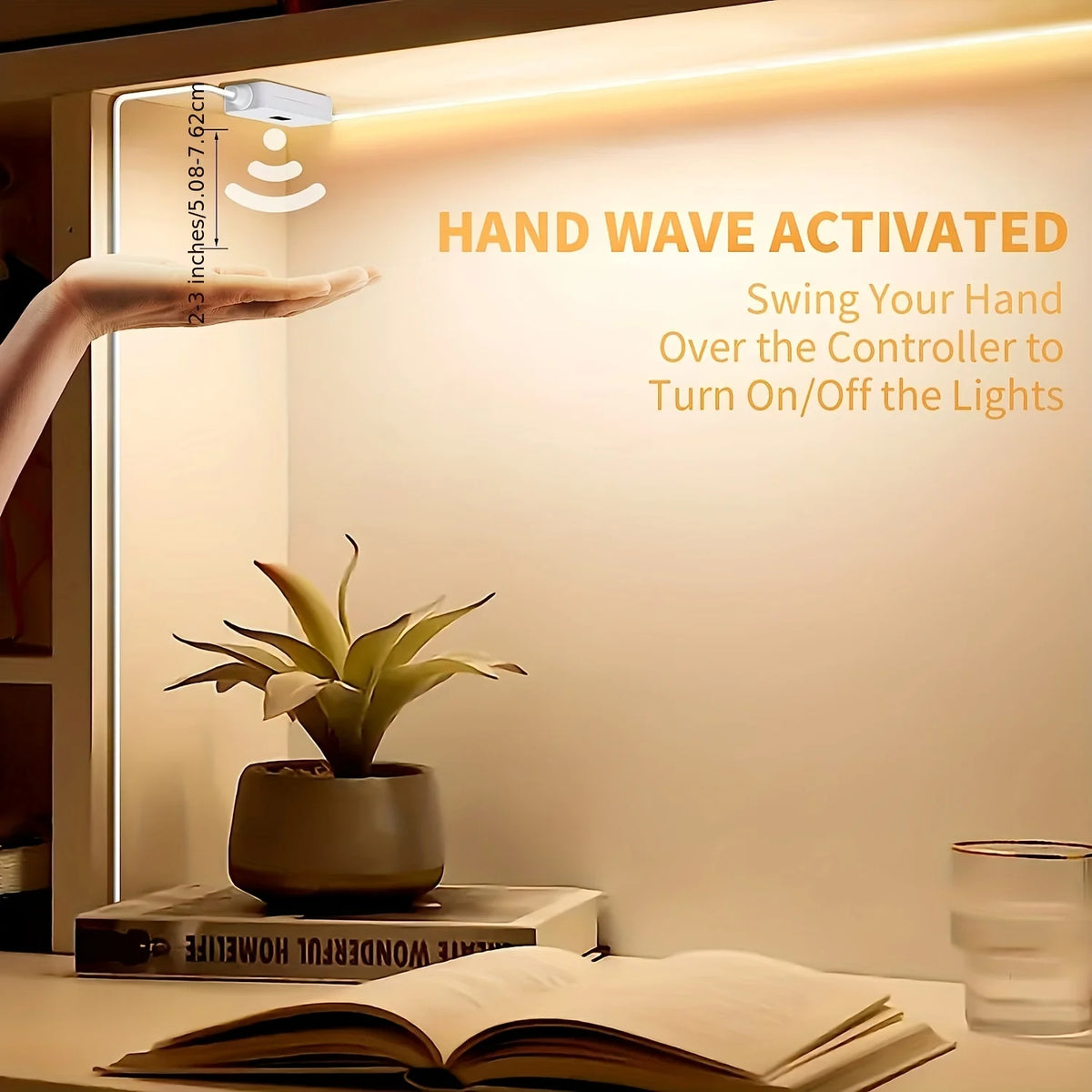 LED Strip Light Built with Hand Scan Motion ON/OFF for Kitchen Decoration Lighting
