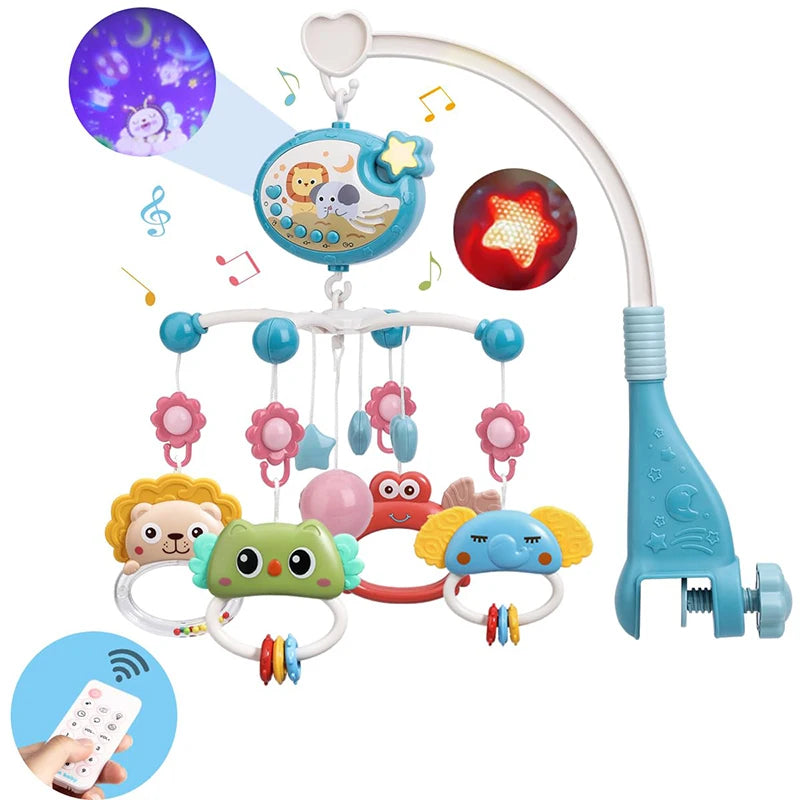 Musical Baby Crib Mobile with Lights Music Projection for Infants 0-6 Months