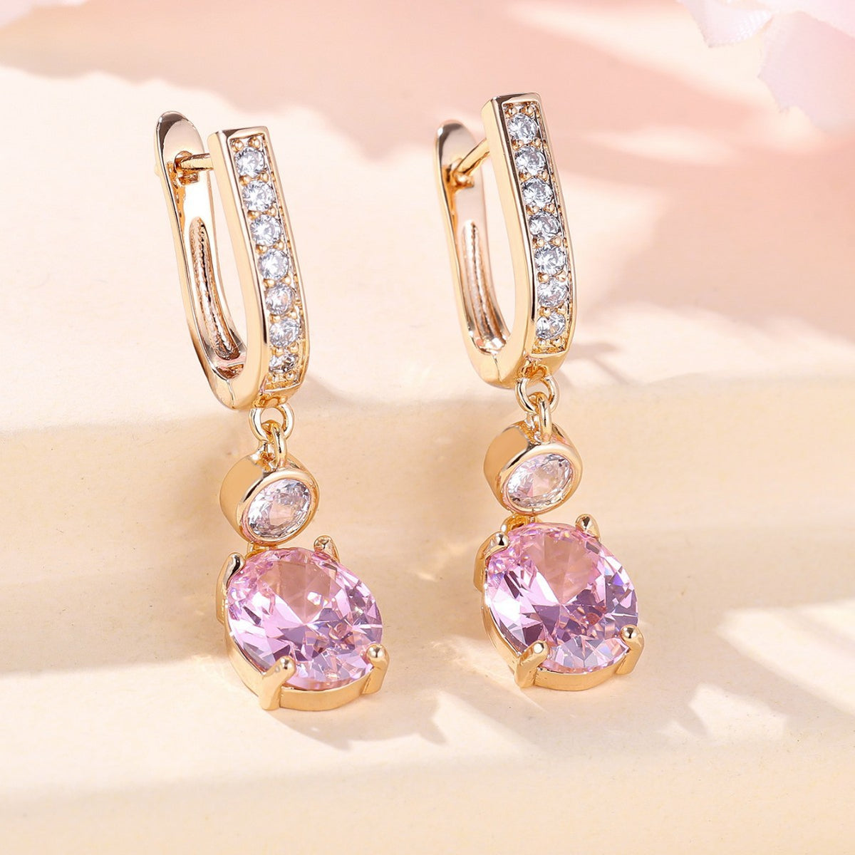 Micro Inlaid White Diamond Zircon Earrings