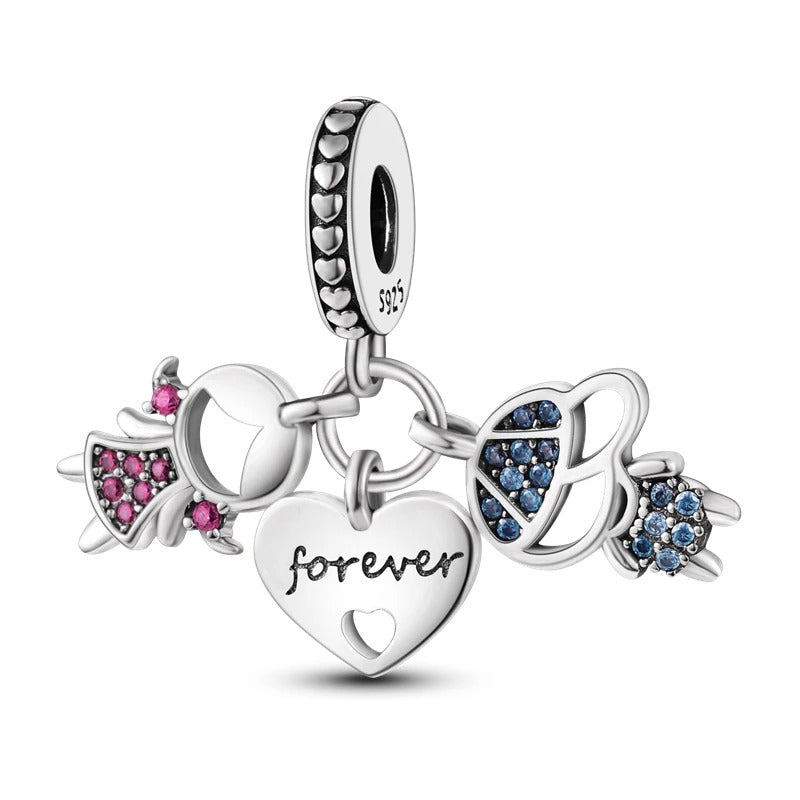 Hot Sale 925 Silver Charms Beads Fit Original Pan Bracelet Making For Woman Jewelry Fashion Pendant